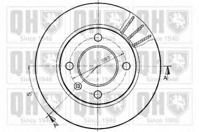QUINTON HAZELL bdc3438 -  Тормозной диск
